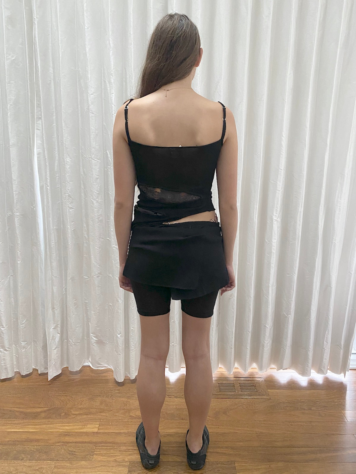 Slashed Vest with Lace