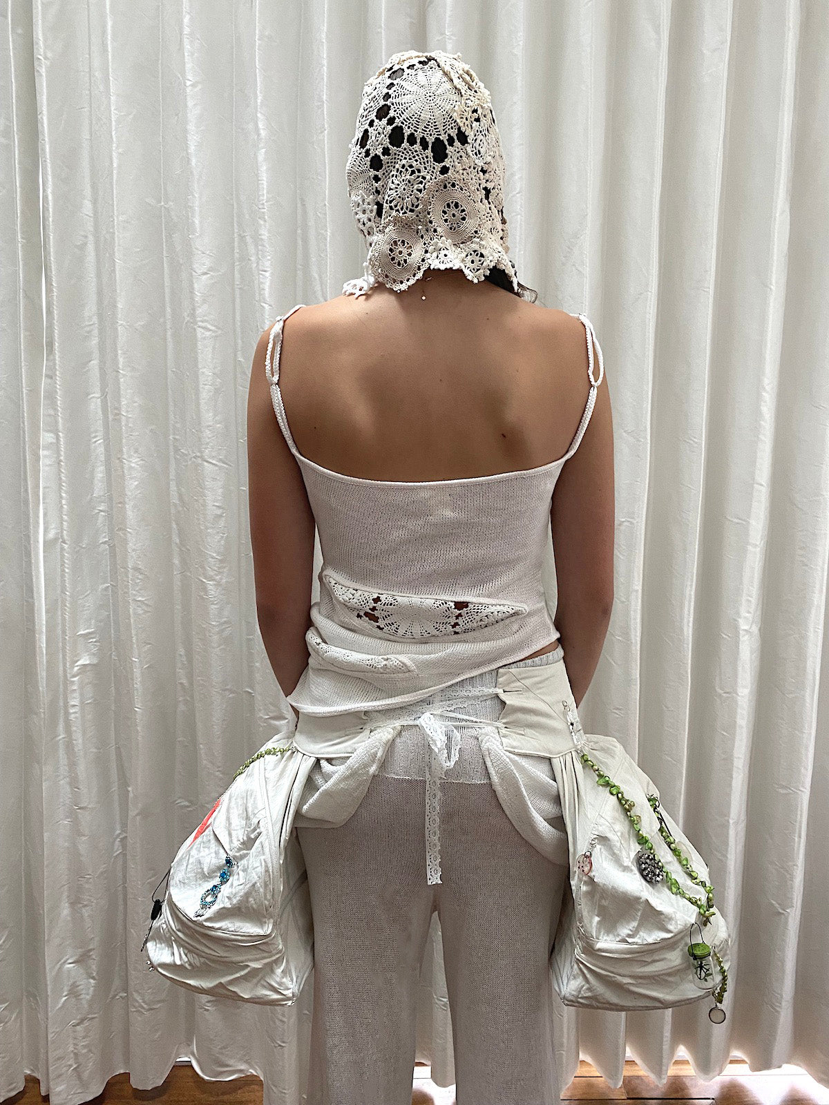 Slashed Vest with Lace