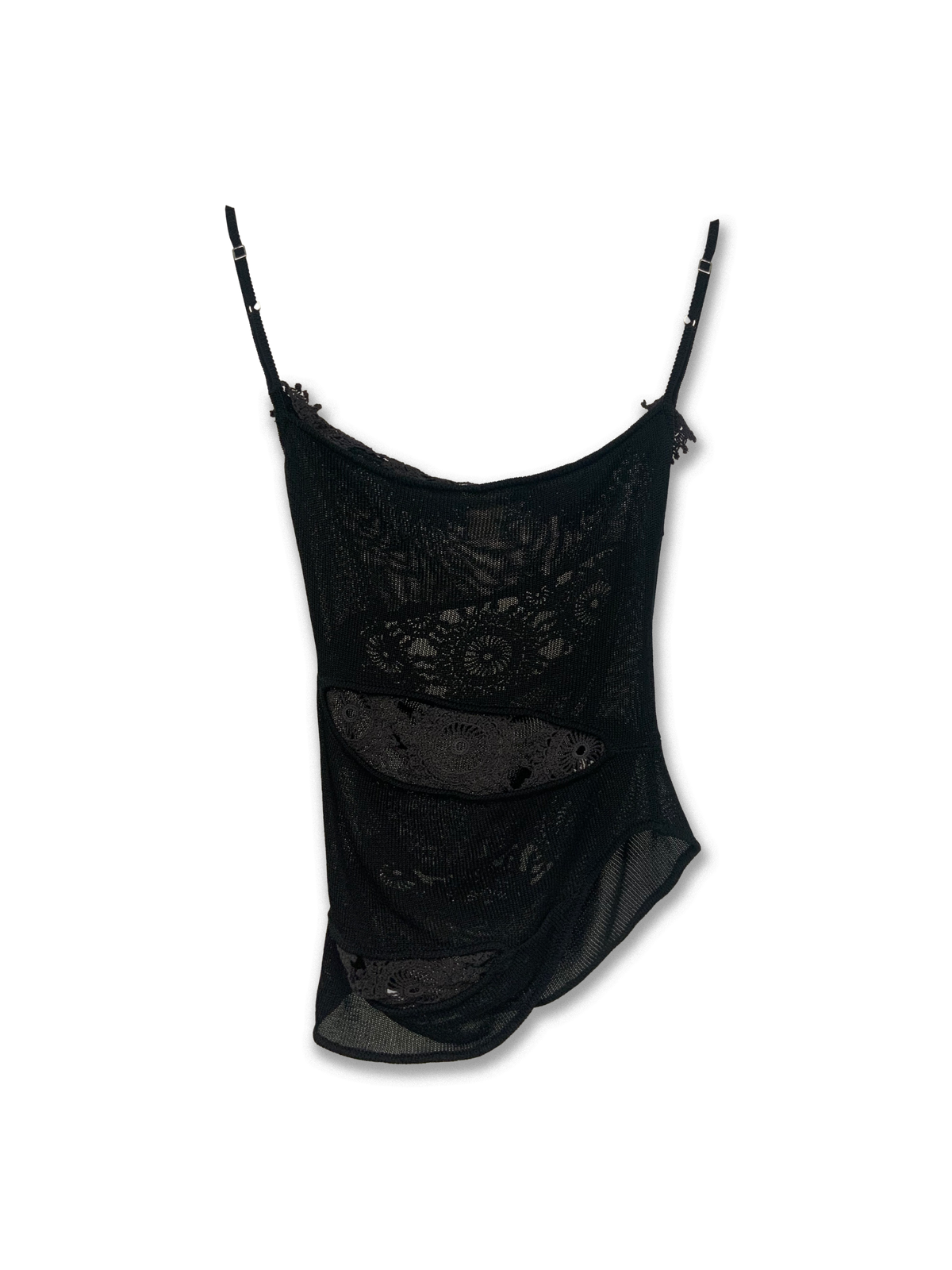 Slashed Vest with Lace